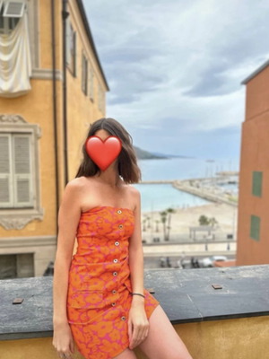 ASOS floral mini dress, orange, size S