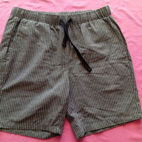 Shein striped casual shorts large, like new, dark gray with white stripes