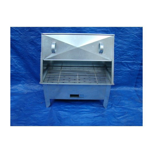 Galvanized Charcoal BBQ Grill Closed Type with Chimney New