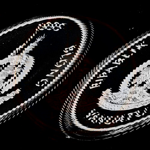 Μεγάλο ασημένιο νόμισμα 1995 Vanuatu Lady of the Century σαν καινούργιο