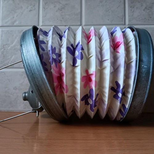 Lantern made of cotton fabric and metal new with star patterns