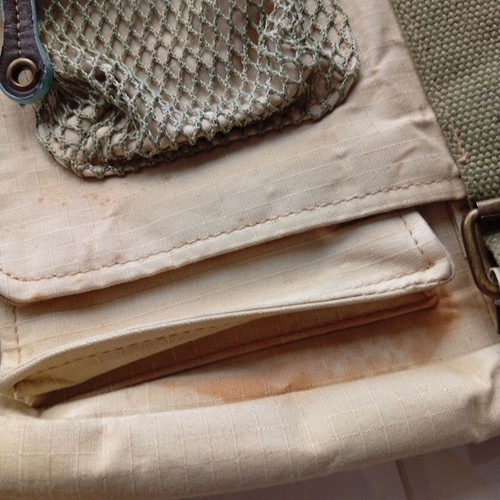 Sisley crossbody bag used beige and blue