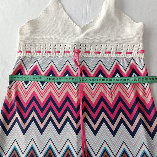Be You maxi dress like new, colorful zig zag halter knit bust
