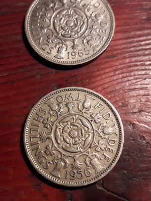 Two shillings used 1956 and 1965, United Kingdom
