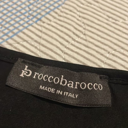 Rocco Barocco women's black short-sleeve t-shirt new, size L