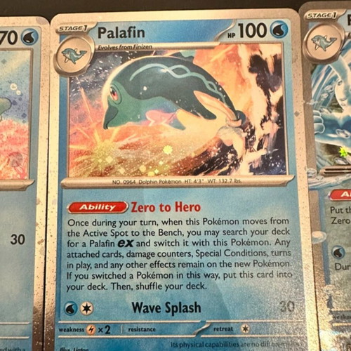 are gold rainbow pokemon cards real Shiny Palafin 124/091 main image 0