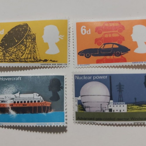 Αναμνηστικά γραμματόσημα British Technology σειρά 1966 ασφραγιστη, σαν καινούργιο