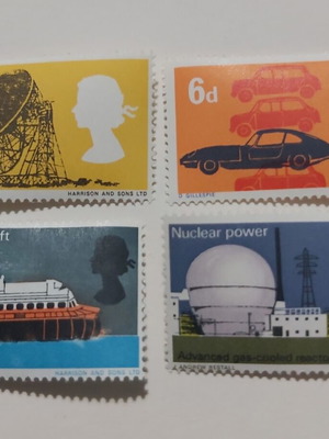 Αναμνηστικά γραμματόσημα British Technology σειρά 1966 ασφραγιστη, σαν καινούργιο