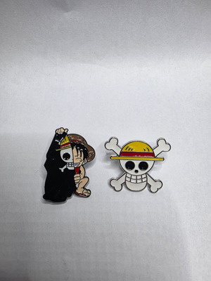 One Piece pins set new, Straw Hat and Luffy