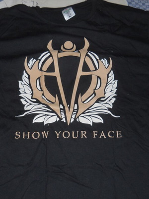Show Your Face T-shirt black XL Keya new Greek band
