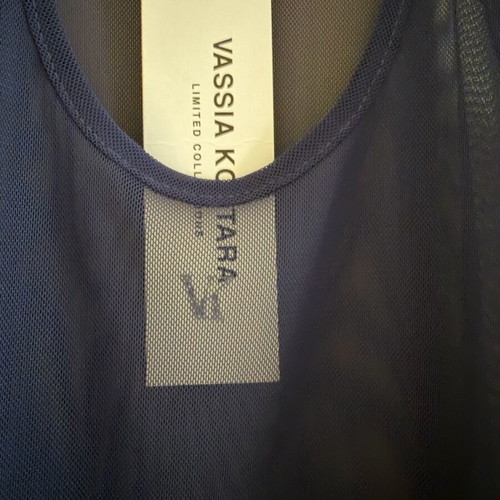 Vassia Kostara tank top new, size S, blue