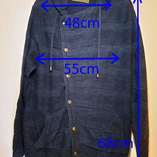 Guess men's blue cardigan with hood size M like new