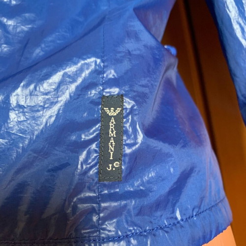 Αδιάβροχο μπουφάν Armani Jeans σαν καινούργιο, μπλε, με κρυμμένη κουκούλα