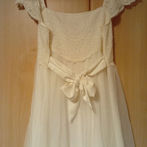 Monsoon dress for flower girl with lace and tulle, size S 12-13 years