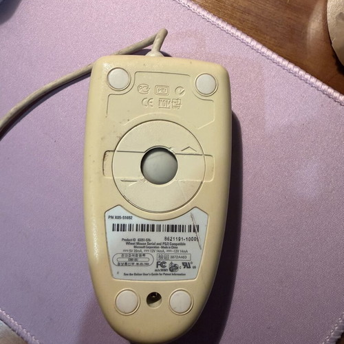 Microsoft Wheel Mouse vintage, fully functional, Serial/PS2
