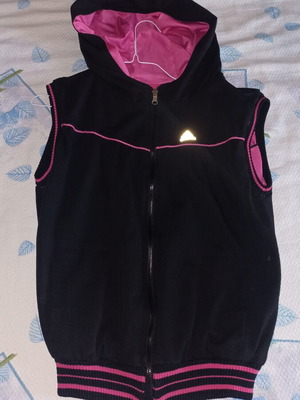 Adidas double face women's vest medium like new, black and pink