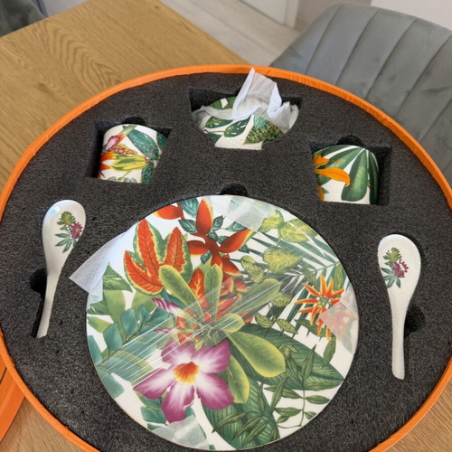 Hermes Passifolia dining set new, 10 pieces for two