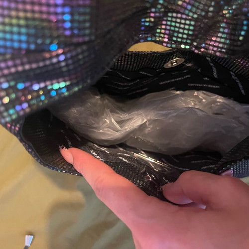 House of Holland Iridescent Holographic Tote Bag like new