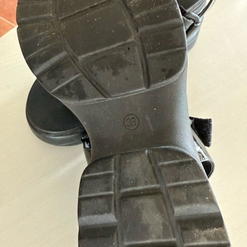 Renato Garini black platform sandals size 38 new