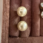 Pearl earrings large, new