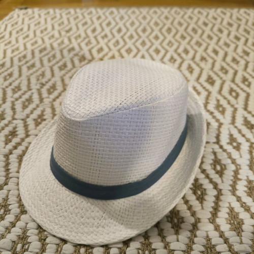Piccolino Baptism Straw Hat And Scarf New Size 48cm