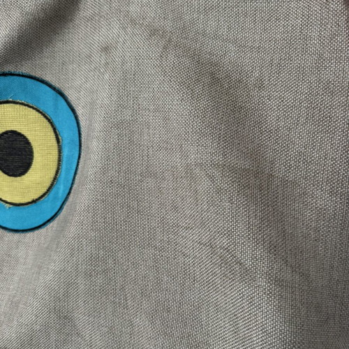 Christina Malle Shoulder Beach Bag used, large gray with eye design