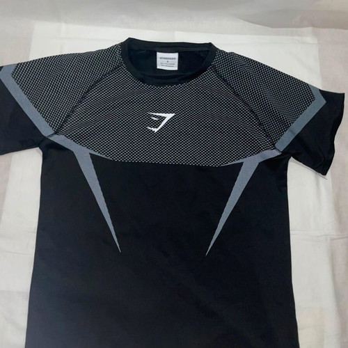 Gymshark athletic top black/grey size S, new