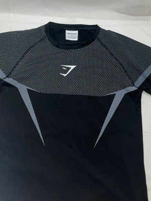Gymshark athletic top black/grey size S, new