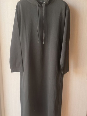 Massimo Dutti long dress with hood, size S, grey-khaki