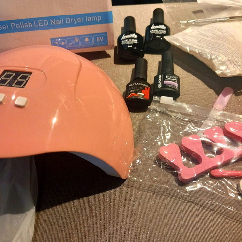 Set for semi-permanent manicure at home 9 pcs new