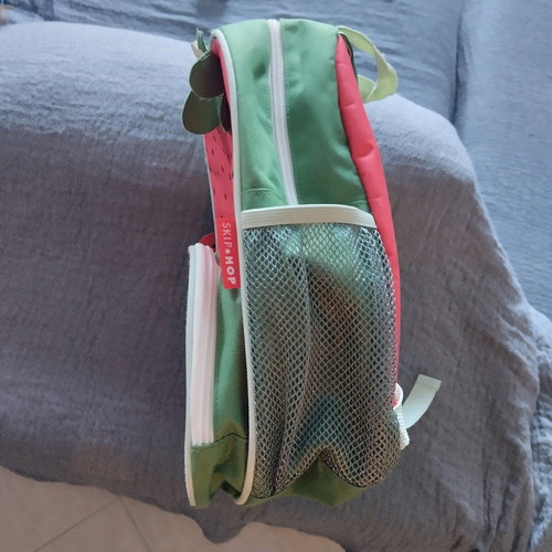Children's strawberry backpack like new, red