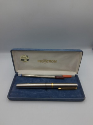 Inoxcrom pen with original box, gold electroplated details