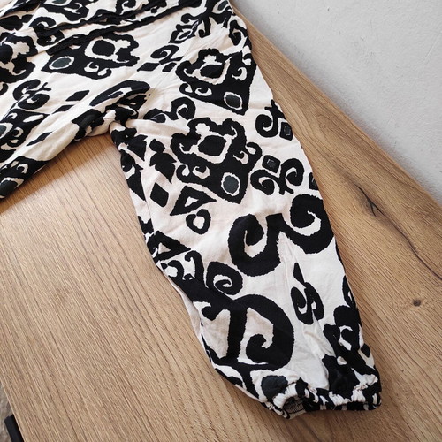 Zara dress with black and beige ethnic pattern, size XL, like new