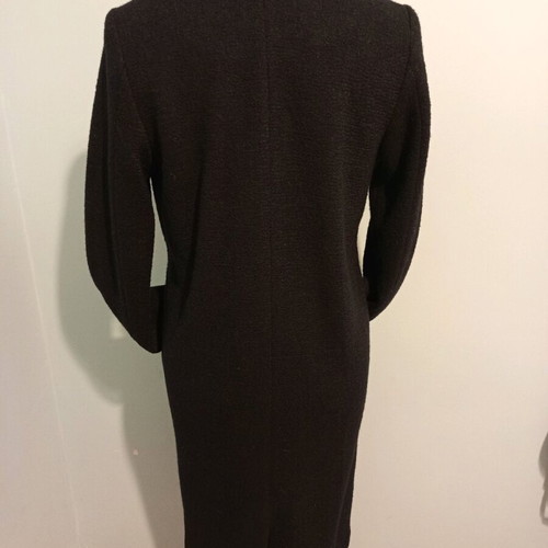 Monki black coat like new with lapel collar wool blend XS
