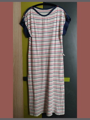 Vintage cotton dress women's L/XL used, white midi