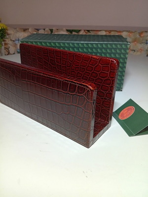 Letter Holder Giglio D'Oro Italy vintage, genuine calf leather