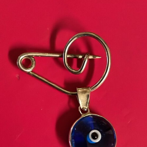 Silver pin with turquoise eye 925 new
