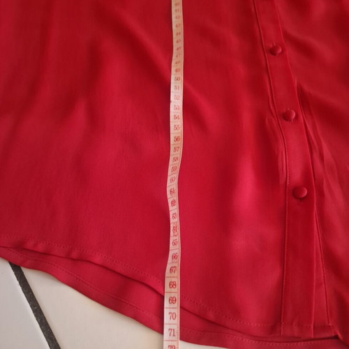 Xandres silk blouse like new, red, size XL