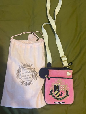 Juicy Couture Mini Crossbody Bag Pink Velour like new