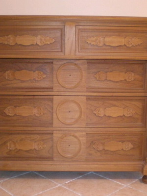 Handcrafted Viennese-Style Dresser New Solid Mahogany Wood