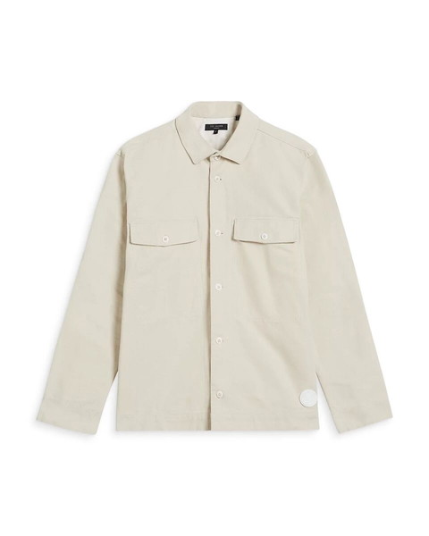 Overshirt Μπουφάν Ted Baker London Canvas Shacket Μπεζ Μέγεθος L & Xl
