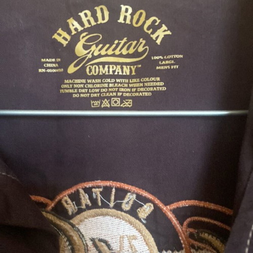 Hard Rock Cafe shirt size L vintage, used, beige