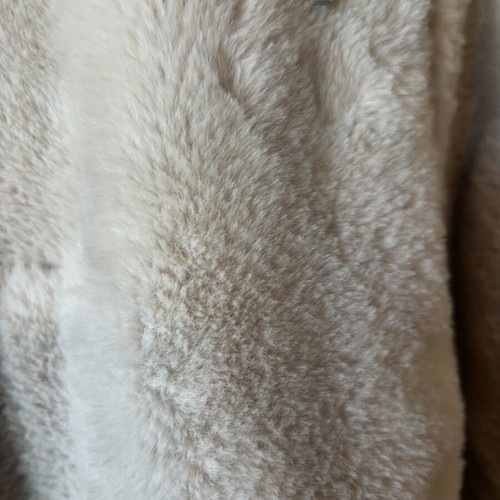 Bershka fur jacket xsmall beige like new