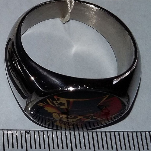 Ring made of stainless steel new, multicolor and silver