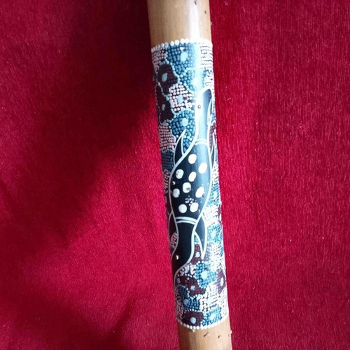 Bamboo Rainstick 1990 collectible, aboriginal art, like new, 60 cm