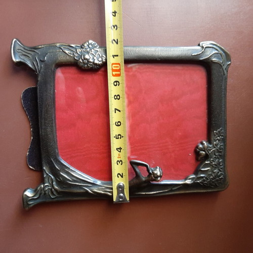 Art Nouveau brass photo frames set like new