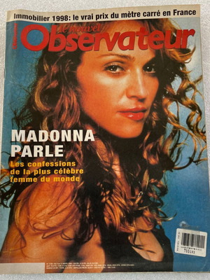 Περιοδικό Le nouvel observateur 1998 μεταχειρισμένο με τη Madonna στο εξώφυλλο