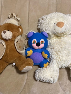 Stuffed toys used, set of 3 pieces