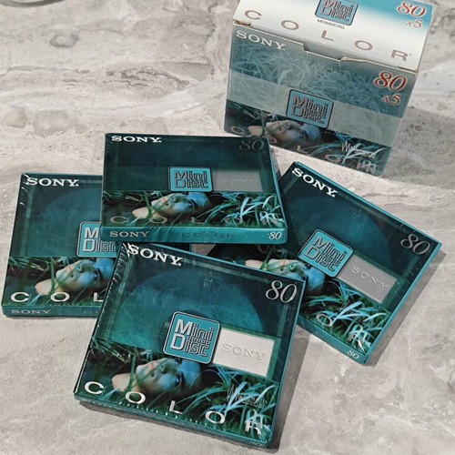 Sony MiniDisc Color 80min MDW80CRG, set of 4 sealed