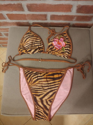 Bluepoint Tiger Bikini with Flower - M